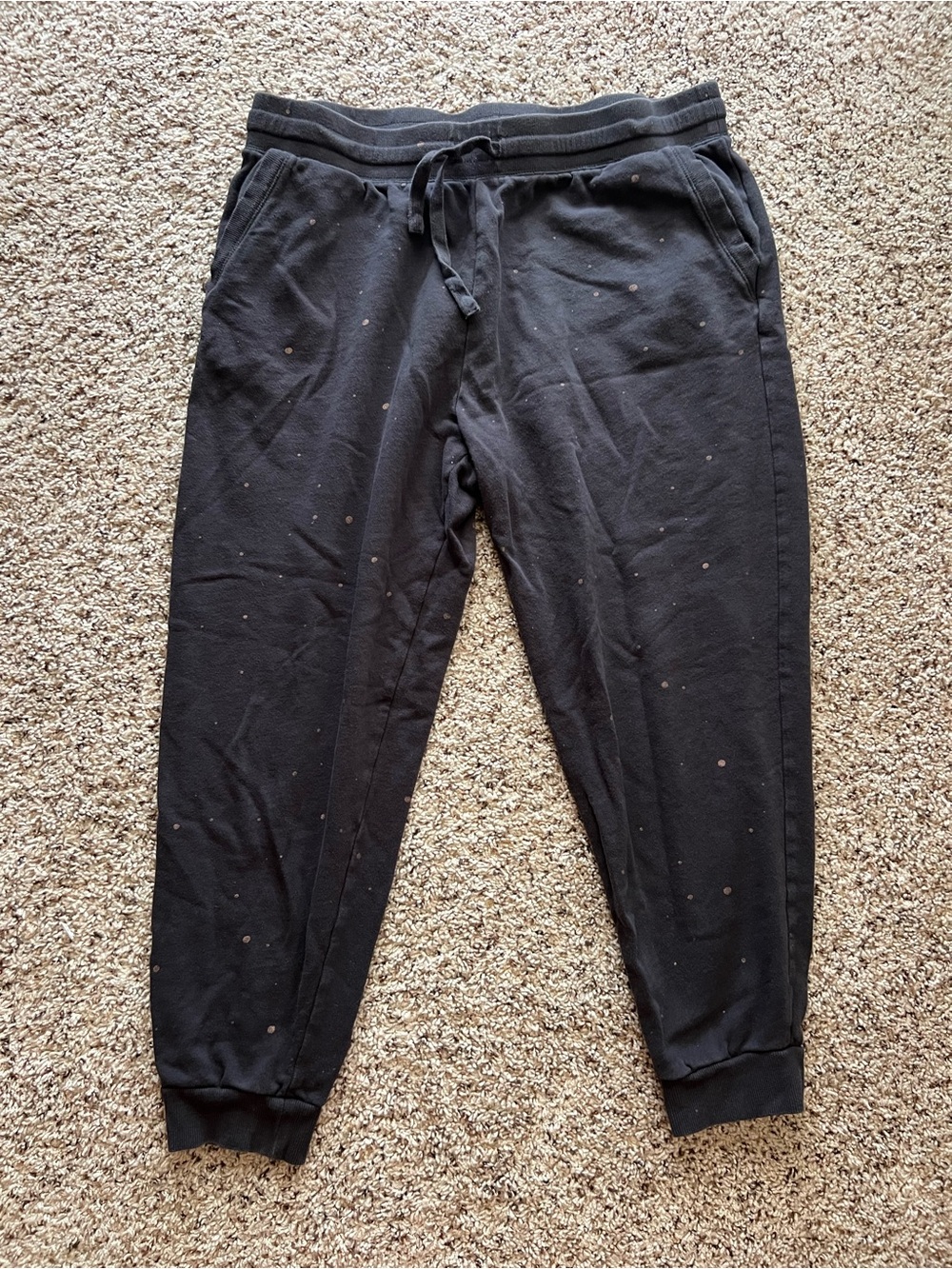 Peloton dark navy Jogger Sweatpants with Subtle Dot Pattern
